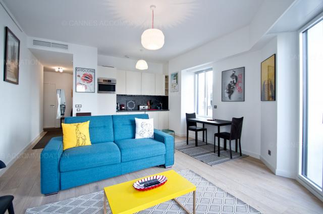 Location appartement Cannes Yachting Festival 2024 J -128 - Hall – living-room - Palais Pop
